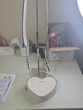kate spade White Heart Crossbody Bag
